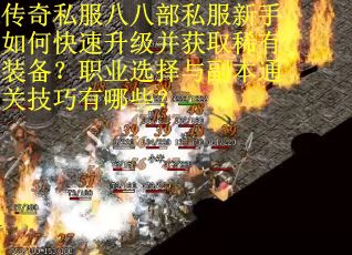 传奇私服八八部私服新手如何快速升级并获取稀有装备？职业选择与副本通关技巧有哪些？