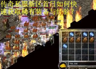 传奇私服新区首日如何快速获取稀有装备与经验？