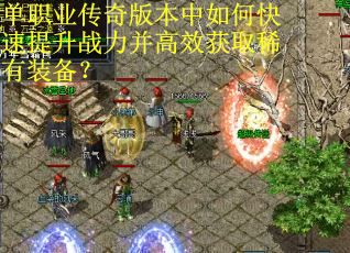 单职业传奇版本中如何快速提升战力并高效获取稀有装备？