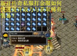 新开传奇私服打金服如何快速提升战力与获取稀有装备? 新开传奇私服打金服如何快速提升战力与获取稀有装备?