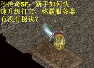 秒传奇SF：新手如何快速升级打宝，称霸服务器有没有秘诀？