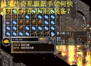 仙境传奇私服新手如何快速升级并获得顶级装备？