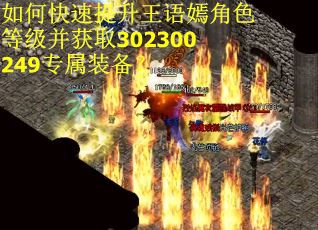 如何快速提升王语嫣角色等级并获取302300249专属装备？